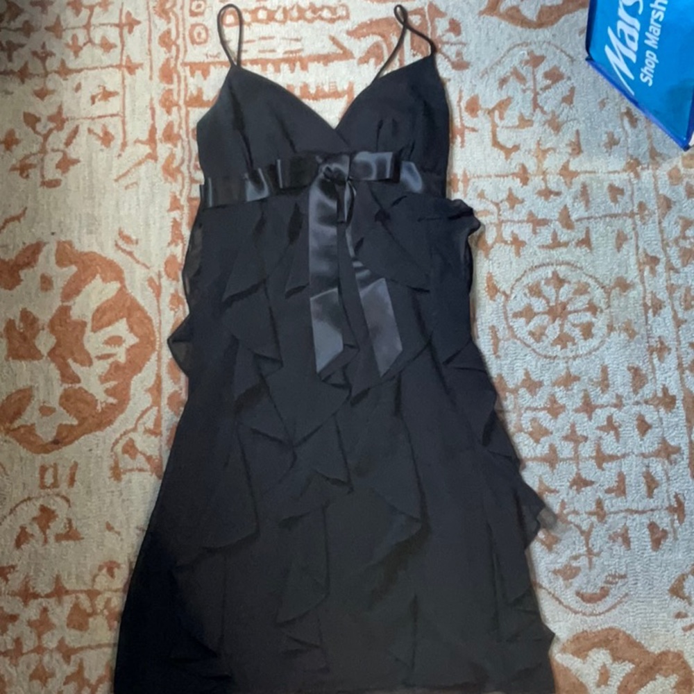 Little black dress with flattering ruffles